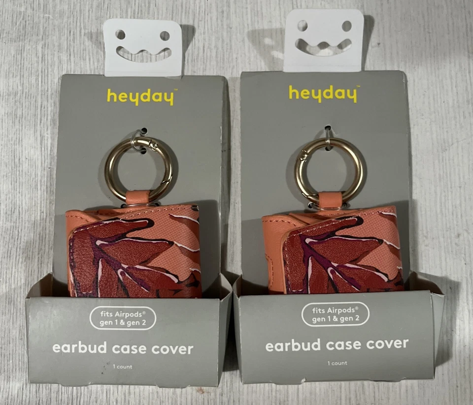Heyday Earbud Case Cover Fits Apple Airpods Gen 1 & Gen 2 Faux Leather 1st 2nd