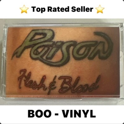 Poison ~ Flesh & Blood , Cassette Tape Rock Ex / M Condition Foto 1 de 4