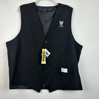 Golf Vest Men XL Black Formal Golf Logo Embroidery Neil Allyn Water Repellent - Image 1 of 4