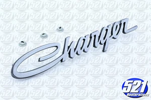 New Emblem Fits 68 Dodge Charger RT Grill Headlamp Headlight Door "Charger" - Picture 1 of 1