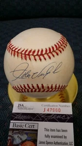 Johnny Van Cuyk handsignierter NL Coleman Baseball. JSA authentifiziert. - Bild 1 von 3
