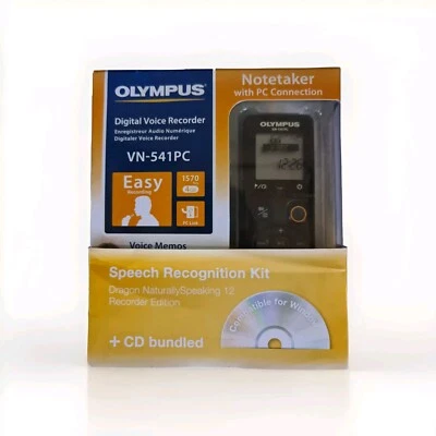 NEW SEALED | Olympus VN541-PC Digital Dictaphone 4GB + DNS 12  - Image 1 of 4