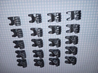 20 Bionicle Lego 93575 Flat Silver Hero Factory Puño Eje Agujero 4 dedos WYSIWYG Foto 1 de 4