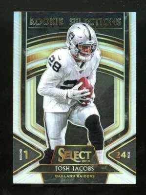 2019 Select Josh Jacobs Rookie Selections Silver Prizm #5 Raiders RC JX3201 - Image 1 of 2