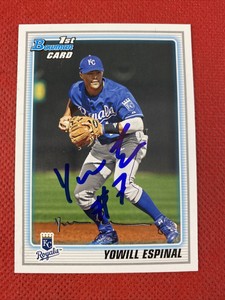 2010 Bowman Yowill Espinal #BP84 Auto Signed Autograph Royals 
