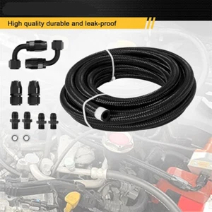 15ft Automatic Transmission Cooler Lines Kit For 4L60E 4L65E -6 AN Braided Hose - Picture 1 of 5