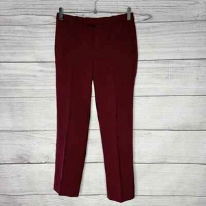 J. Pantalone donna Crew Tollegno 1900 misto lana bordeaux taglia 00 - Foto 1 di 5
