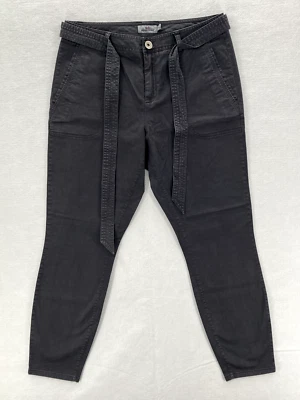 Pantalones Vineyard Vines para mujer talla 8 gris oscuro ajustados con cinturón tiro medio elásticos Foto 1 de 4
