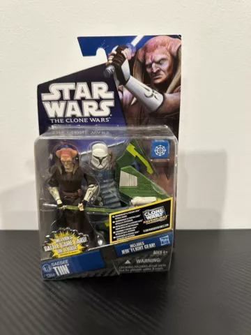 STAR WARS SAESEE TIIN CW54 CLONE WARS FIGURE JEDI FLIGHT GEAR + BATTLE GAME NEW Cover