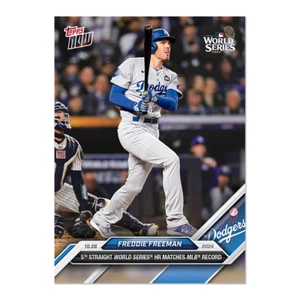 2024 TOPPS NOW #870 FREDDIE FREEMAN - 5TH STRAIGHT WORLD SERIES HR GAME - Picture 1 of 2