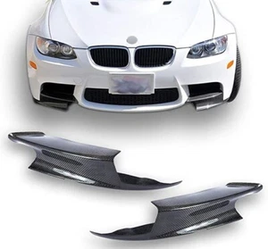 Gloss Real Carbon Fiber Front Bumper Lower Lip Splitter Cover Fits 08-13 E90 M3 - Picture 1 of 3