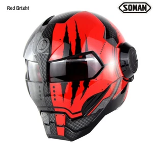 Soman 515 Motorcycle Helmet Casco Open Face Capacete Helmets DOT Approved - Picture 1 of 24