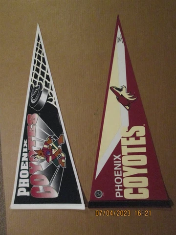 NHL Phoenix Coyotes Vintage Circa 1990's & 2000's Team Logo Hockey Pennants Cover