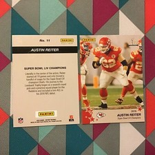 Austin Reiter #11 RC 2020 Panini Instant Chiefs Super Bowl LIV Champions 2019