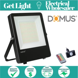 DOMUS BLAZE-PRO-100 WEATHERPROOF TRI COLOUR ADJUSTBALE 50/70/100W - 19918 - BLK - Picture 1 of 3