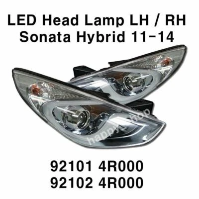 OEM Parts LED Projection Head Lamp LH RH 2p for HYUNDAI Sonata Hybrid 11-14  - Image 1 of 3