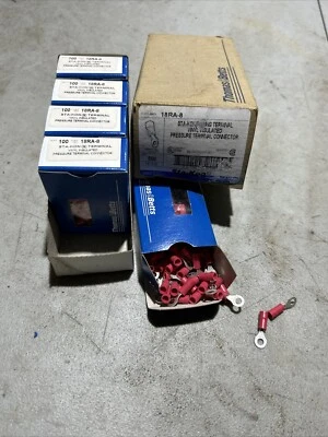 Qty 500 18RA-8 Sta-kon Ring Insul Vinyl Terminal Connector 22-16 AWG #8 Bolt T&B - Image 1 of 4