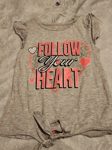 Angel Face Girls Size 6X Short Set Pink/Gray Sparkles "Follow Your Heart" - Picture 1 of 5