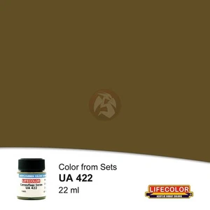 LifeColor Acrylic Paint Color Sets US Wool Olive Drab M1943 FS 34084 22ml UA422 - Picture 1 of 1
