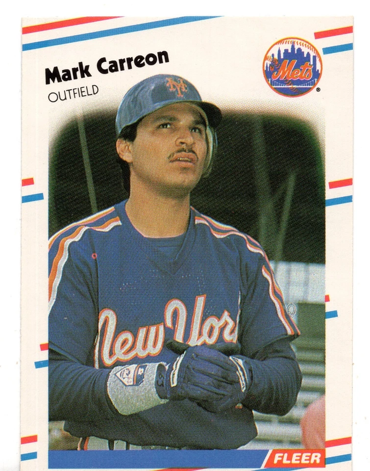 Mark Carreon #129 1988 Fleer New York Mets Rookie (443) - Image 1 of 2