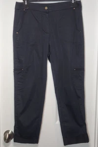 Chicos Pants Womens 00 US 0 Black Secret Stretch Luxe Utility Convertible Crop - Picture 1 of 12