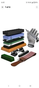 Messer Wetzstein Set Profi Schleifstein 400/1000 3000/8000 Körnung 13-teilig - Bild 1 von 7