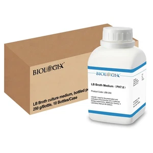 Caldo LB, polvo seco, para cultivo de E. coli, 250 G/botella, 10 botellas/estuche - Imagen 1 de 7