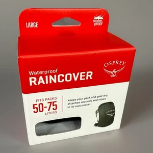 Osprey Ultraligero Impermeable Cubierta de Lluvia Grande Sombra Gris 50-75L Mochila Ripstop - Imagen 1 de 6