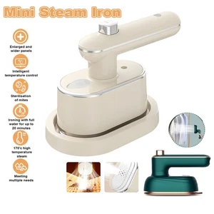 1200W Portable Steam Iron Garment Steamer Handheld Mini Clothes Ironing Machine - Picture 1 of 45