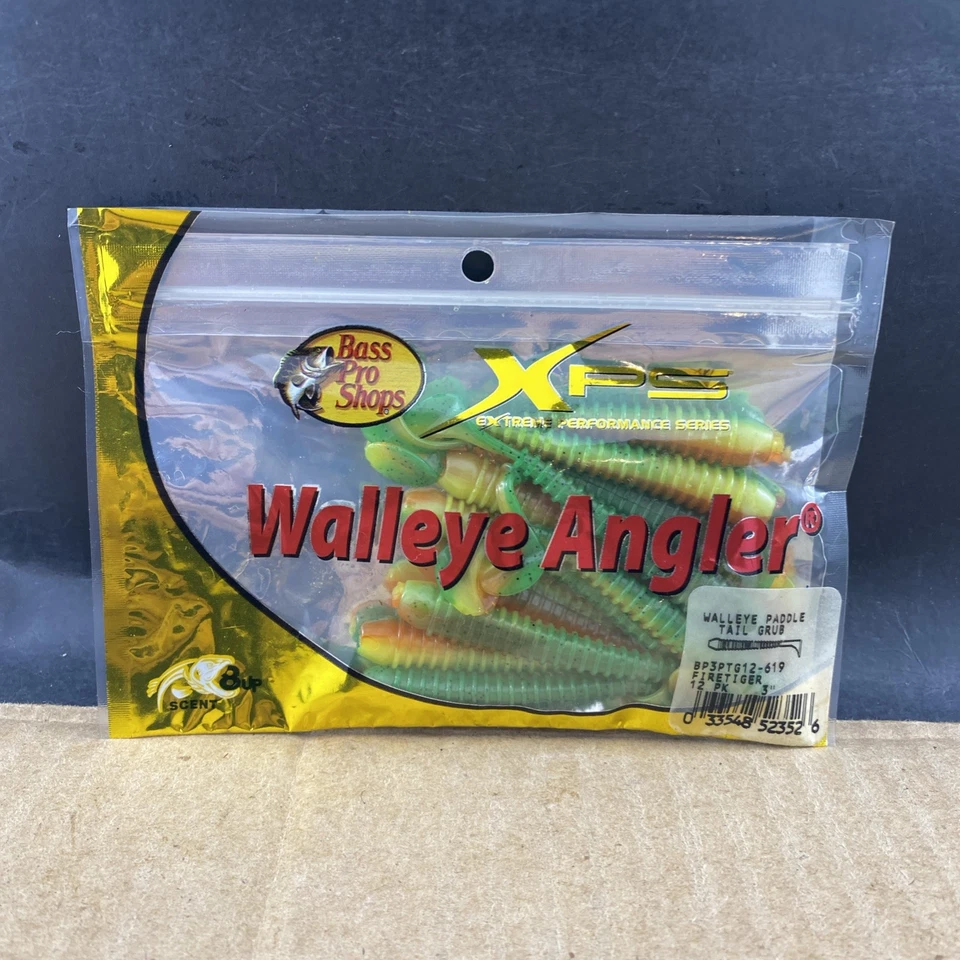 Bass Pro Shops XPS Walleye Angler Walleye Paddle Tail Grub, ENVÍO COMBINADO $1 Foto 1 de 3