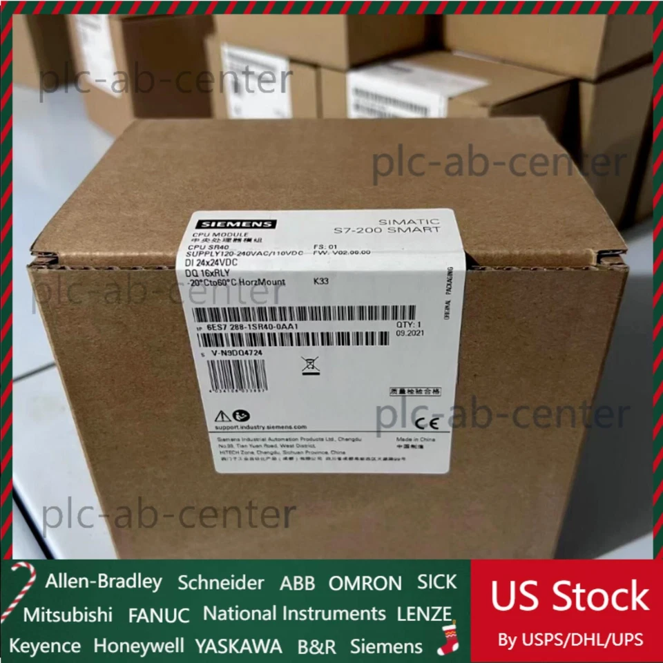 New Siemens SIMATIC S7-200 SMART CPU SR40 6ES7288-1SR40-0AA1 6ES7 288-1SR40-0AA1 - Image 1 of 1