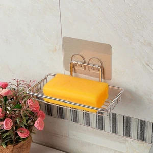 Bandeja de almacenamiento de baño de acero inoxidable soporte de jabón estante montado en la pared - Imagen 1 de 11