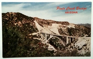 Vintage Pinto Creek Brücke Arizona fotochrome Postkarte von Petley - Bild 1 von 2
