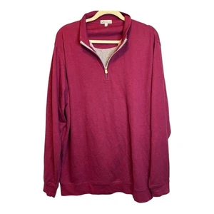 Peter Millar Sweatshirt Herren Gr. 2X 1/4 Zip Outdoor Rot Rosa Langarm - Bild 1 von 4