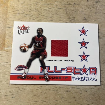 SHERYL SWOOPES 2004 Fleer Ultra WNBA All Star Game Worn Jersey Red Rare Patch - Image 1 of 2