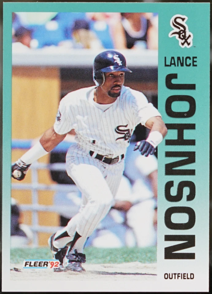 1992 Fleer Baseball Lance Johnson #87 NM - Image 1 of 1