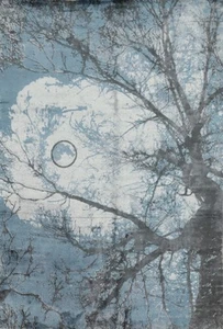 Elegant Tree Design Handmade Rug 6x8 in Calming Blue Tones for Cozy Rooms Carpet - Picture 1 of 12