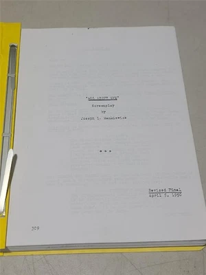 All About Eve Revised Final April 5, 1950 Screenplay Script by Joseph Mankiewicz - Image 1 of 4