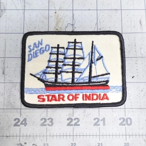 Vintage Patch Star of India Ship San Diego Embroidered - Picture 1 of 2