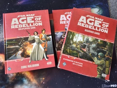 Star Wars Age Of Rebellion FFG RPG Core Rulebook + GM Screen + Beginner Game Set - Image 1 of 4