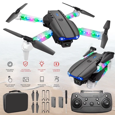 LED-Drohne Faltbare Kameradrohne Doppelkamera 1800mAh 3D-Faltung 100m Steuerung - Bild 1 von 4