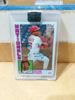 2019 Topps Clearly Authentic 1984 Victor Robles Auto Nationals - Image 1 of 2