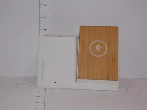 Drop N' Charge Qi Wireless Bambus Ladestation Standstation - Gebraucht - Bild 1 von 5