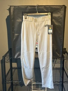 Rawlings Semi-Relaxed Fit Open Bottom Youth Large YL Baseball Pants Gray - Picture 1 of 3