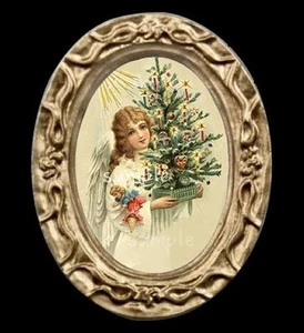 Vintage Christmas Angel Miniature Dollhouse Picture - Picture 1 of 1