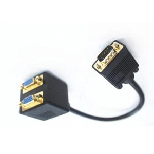 1 Stück Splitter Kabel 1 Computer auf Dual 2 Monitor Adapter vergoldet Terminal - Bild 1 von 2