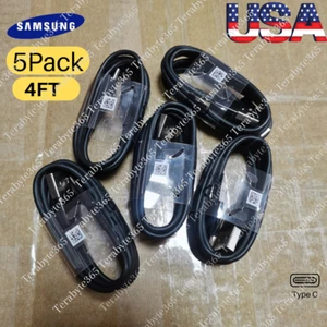 5Pack Lot USB C Cable Fast Charger For Samsung Android Charging Type C Cord 4FT - Picture 1 of 11