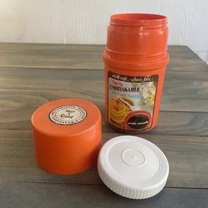 "Termo botella térmica naranja caliente/frío productos familiares vintage de 7"" 1/2 pinta (T7)" - Imagen 1 de 6