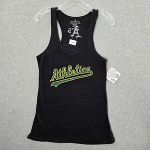 Oakland A's Athletics Women Shirt Medium Black Tank Top Logo Sleeveless NWT - Picture 1 of 8