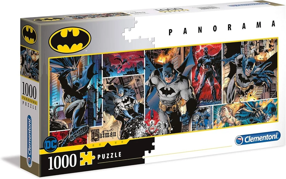 Puzzle Batman 1000 Pezzi Linea Panorama 98x33 Clementoni - Immagine 1 di 4